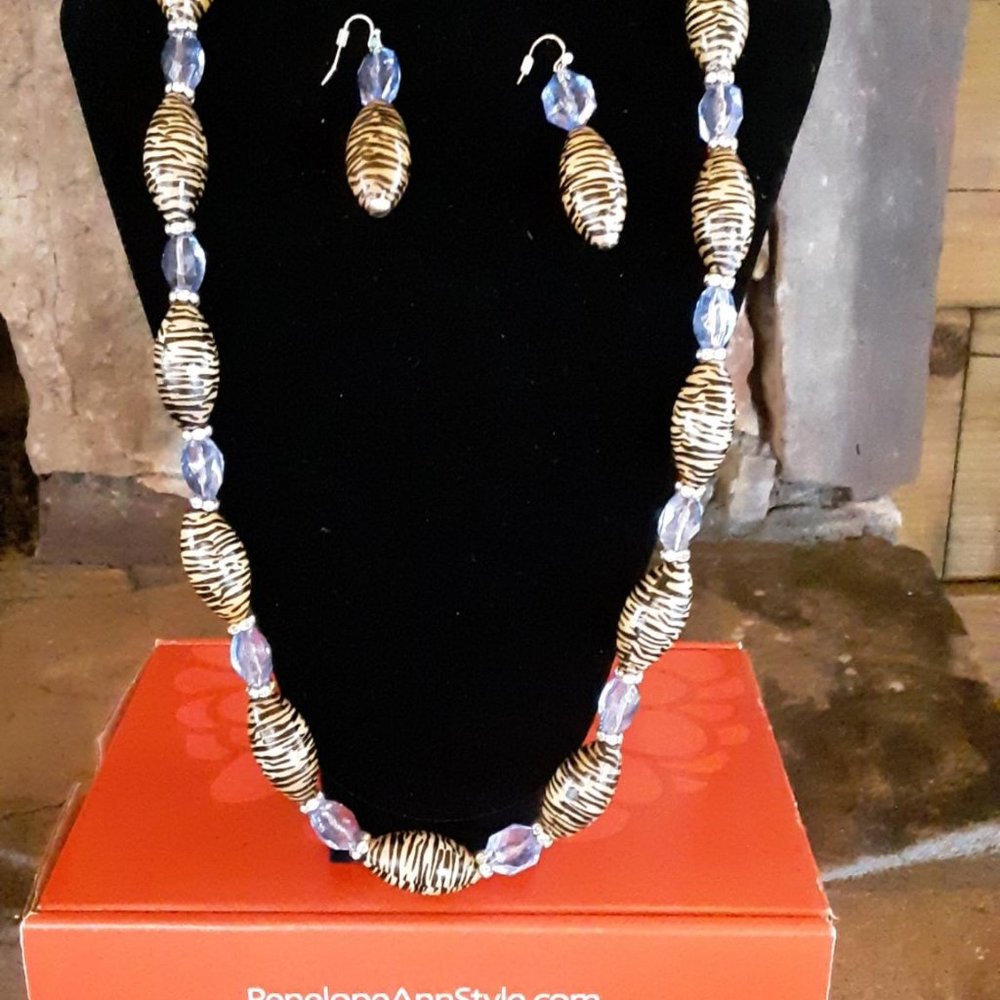 Penelope Ann Midnight Moon Necklace/Earrings Set